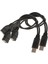 2 Adet USB 2.0 A Erkek 2 Çift USB Kadın Şarj Kablosu Kablosu Adaptörü(Yurt Dışından) 1