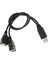 2 Adet USB 2.0 A Erkek 2 Çift USB Kadın Şarj Kablosu Kablosu Adaptörü(Yurt Dışından) 2