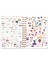 A5 Çiçek Cümbüşü Süresiz Akademik Planlayıcı Ingilizce Ajanda Sticker + Lastikli 5