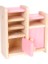 Ahşap Yemek Odası Masa Sandalye Yastık Vazo Dollhouse Mobilya Çocuk Oyuncak Pembe (Yurt Dışından) 5