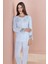 757 Penye 3'lü Sabahlık Pijama Takımı 3