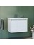 Likya 60 cm Mdf Mat Beyaz Banyo Dolabı Alt Modül ve Lavabo 1