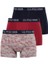Erkek Lacivert - Baskılı - Bordo 3'lü Boxer 80454 1
