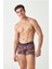 Erkek Lacivert - Baskılı - Bordo 3'lü Boxer 80454 2