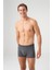 Erkek Bordo - Antrasit Melanj 2'li Boxer 80354 3