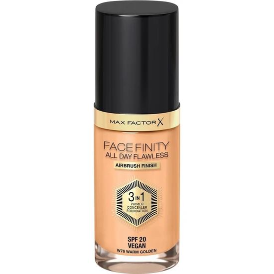 Max Factor Fondetön - Facefinity Foundation All Day Flawless 76 Warm Golden
