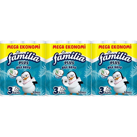 Familia Plus Tuvalet Kağıdı 3 Katlı Coconut Özlü 120 Li Paket (3pk*40)