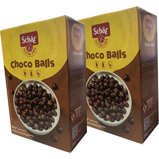 Schar Choco Balls Glutensiz Çikolata Kaplı Mısır Gevreği 250 gr x 2