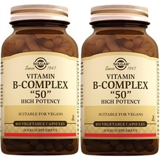Solgar Vitamin B Complex 50 Mg 100 Kapsül 2 Adet Fiyatı