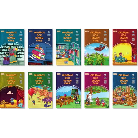3. Sınıf Hikaye Kitabı Seti Okumayı Çok Seven Fare Serisi 10 Kitap Üçgen Çocuk