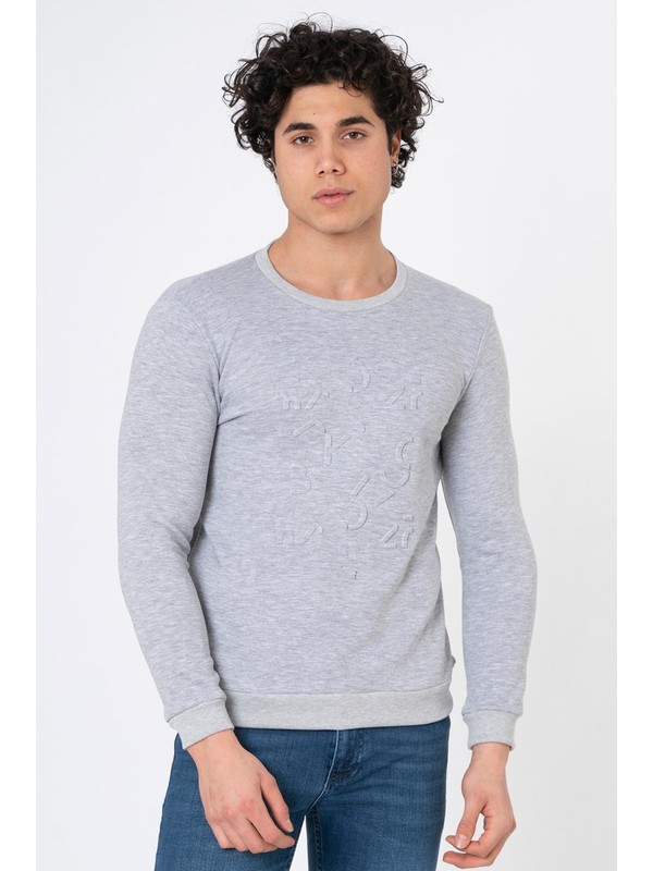 slim fit grey sweatshirt