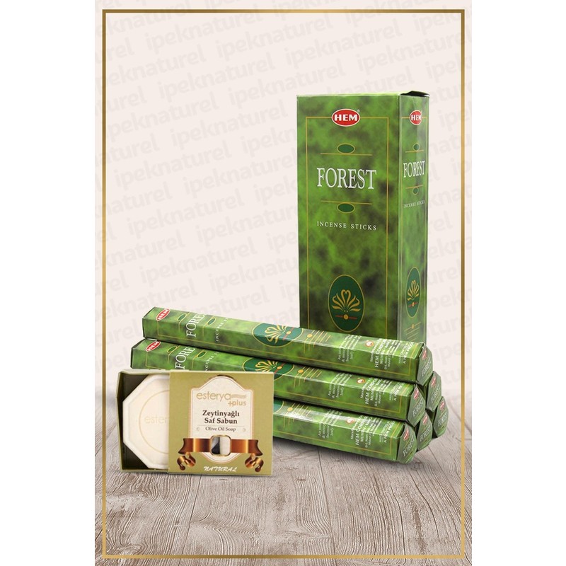 İpek Naturel Hem Forest Orman 6 Lı Tütsü ve Esterya Plus Zeytinyağlı Sabun 00358