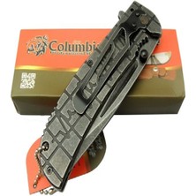 Columbia Metal Eskitme Çakı A777-23 cm Yanında Metal Çakmak ve Tesbih Ile