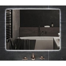 Global Led Mirror 60X70 cm Ledli Ayna Banyo Aynası Dekoratif Ayna Boy Ayna Salon Duvar Ayna
