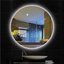 Global Led Mirror 70 cm Yuvarlak Ledli Ayna Banyo Aynası Dekoratif Ayna Boy Ayna Salon Duvar Ayna