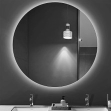 Global Led Mirror 60 cm Yuvarlak Ledli Ayna Banyo Aynası Dekoratif Ayna Boy Ayna Salon Duvar Ayna