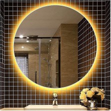 Global Led Mirror 45 cm Yuvarlak Ledli Ayna Banyo Aynası Dekoratif Ayna Boy Ayna Salon Duvar Ayna