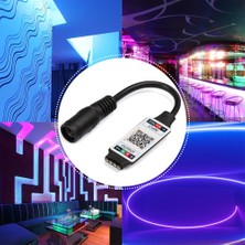 Amber LED Bluetoothlu ve Müziğe Duyarlı Rgb Şerit LED Set Tak Çalıştır 5050 3 Çipli Iç Mekan Silikonsuz