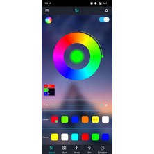 Amber LED 3 Metre Bluetoothlu ve Müziğe Duyarlı Rgb Şerit LED Set Tak Çalıştır 5050 3 Çipli Iç Mekan Silikonsuz