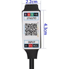 Amber LED Bluetoothlu ve Müziğe Duyarlı Rgb Şerit LED Set Tak Çalıştır 5050 3 Çipli Iç Mekan Silikonsuz