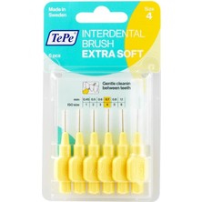 Tepe Arayüz Fırçası  Blıster 6 Lı Ekstra Soft Yumuşak Sarı 0,7 Mm