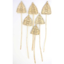 Yapay Çiçek Deposu Örme Rattan Lata Spear 6lı Mızrak Model
