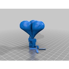 Aldım Geldi Uçan Ev Organik Plastikten Biblo Dekoratif Hediyelik Süs Eşyası