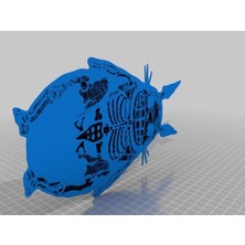 Aldım Geldi Totoro Iskeleti Biblo Dekoratif Hediyelik Süs Eşyası Maket