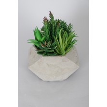 Yapay Çiçek Deposu Lüx Yapay Succulent Masa Çiçeği Tanzimi Naturel
