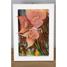 Yapay Çiçek Deposu Dekoratif Çiçekli Çerçeve Tablo 21CMX30CM KOD:127

