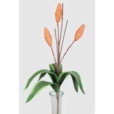 Yapay Çiçek Deposu Exclusive Lateks Iri Yapraklı Egzotik Uzun Dal 95 cm Turuncu

