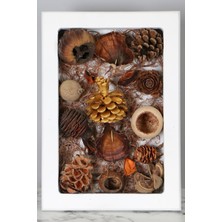 Yapay Çiçek Deposu Dekoratif Çiçekli Çerçeve Tablo 21CMX30CM KOD:128
