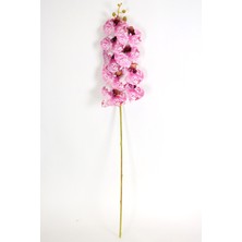Yapay Çiçek Deposu Yapay Dal Baskılı Orkide Çiçeği 88 cm Fuşya Beyaz
