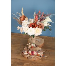 Yapay Çiçek Deposu Gelin Buketi Figor 2li Set
