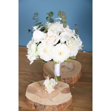 Yapay Çiçek Deposu Gelin Buketi Seramoni 2li Set
