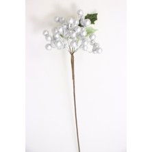 Yapay Çiçek Deposu Yapay Bodur Dal Kokina 44 cm Gümüş