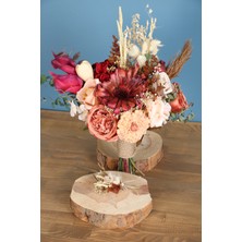 Yapay Çiçek Deposu Gelin Buketi Oben 2li Set
