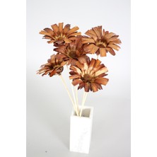 Yapay Çiçek Deposu Kuru Çiçek 5li Afrika Çiçeği 42 Cm
