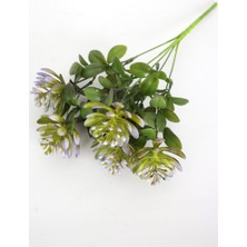 Yapay Çiçek Deposu Yapay Sukulentli Yeşillik Demeti 30 cm Mor
