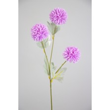 Yapay Çiçek Deposu Yapay Çiçek 3lü Top Karanfil Dalı 62 cm Mor