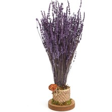 Yapay Çiçek Deposu 35 cm Kokusuz Mor Lavanta Demeti Mini Vazoda Uzun Süreli Kullanım