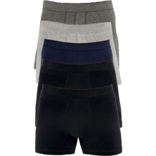 Bluence Erkek Pamuklu Likralı Esnek Karışık Renk Boxer 6 Adet
