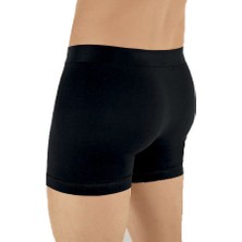 Bluence Erkek Pamuklu Likralı Esnek Siyah Boxer 12 Adet