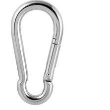 Strade Store Paslanmaz Çelik Carabiner Yay Yüklü Clip Snap Hook Karabiner 6 x 60MM 6cm (Yurt Dışından)