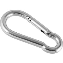 Strade Store Paslanmaz Çelik Carabiner Yay Yüklü Clip Snap Hook Karabiner 6 x 60MM 6cm (Yurt Dışından)