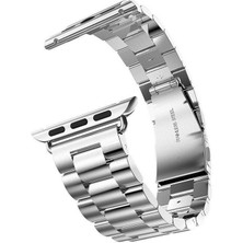 Arabulalaca Apple Watch Uyumlu SERİ S10 / S11 - 42MM Çelik Baklalı Kordon 41 mm Kayış Seri 7-8-9