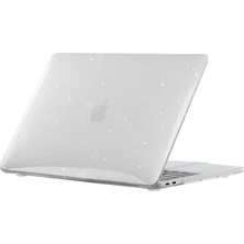 Arabulalaca Macbook Air 13' 2020 A2337 (M1) Parlak Kristal Simli Kılıf - Kristal Şeffaf