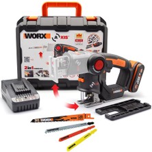 Worx WX550 20VOLT 2.0AH. Li-Ion Profesyonel Dekupaj ve Tilki Kuyruğu Testere