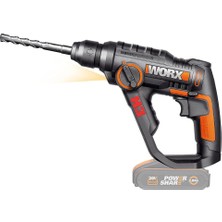 Worx WX390.9 20VOLT 1.2j Profesyonel Sds-Plus Pnömatik Şarjlı Matkap + 8 Adet Uç + Mandren (Akü Dahil Değildir)