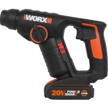 Worx WX394.3 20VOLT 2.0AH. Li-Ion 1.5j Profesyonel Sds-Plus Pnömatik Şarjlı Matkap + 9 Adet Uç + Mandren